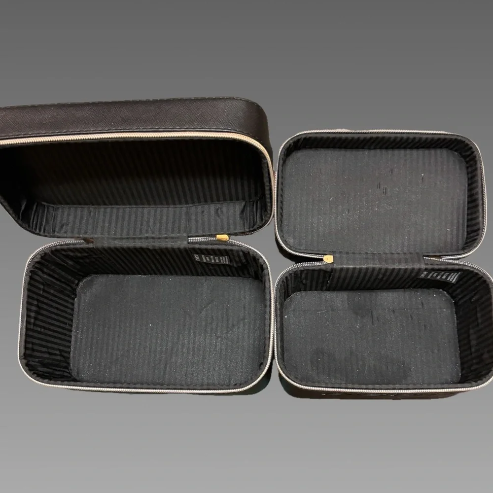 Gently Used Black Bebe Cosmetic Case Box Set